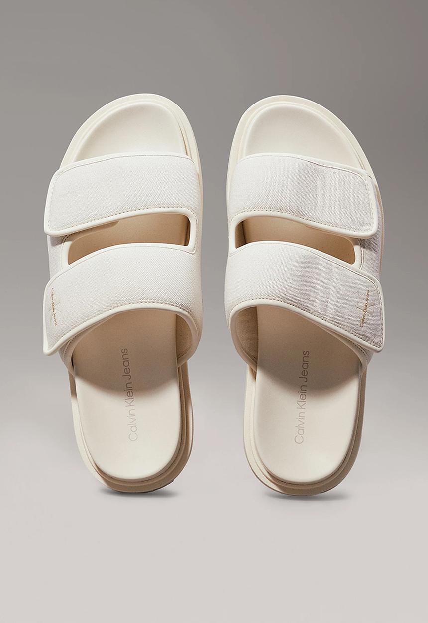 Calvin Klein - Double bar sandal mtl - white 