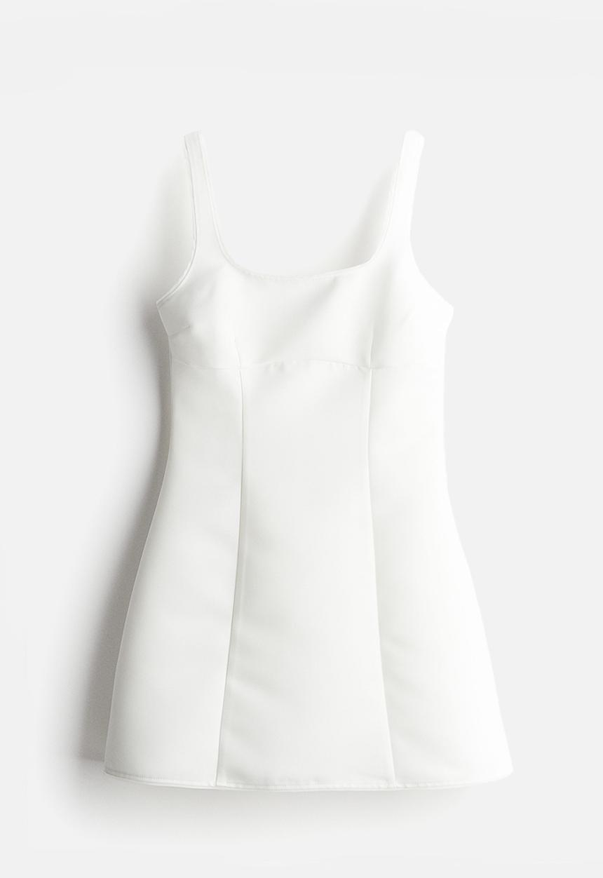 H&M - Flared-skirt dress - White
