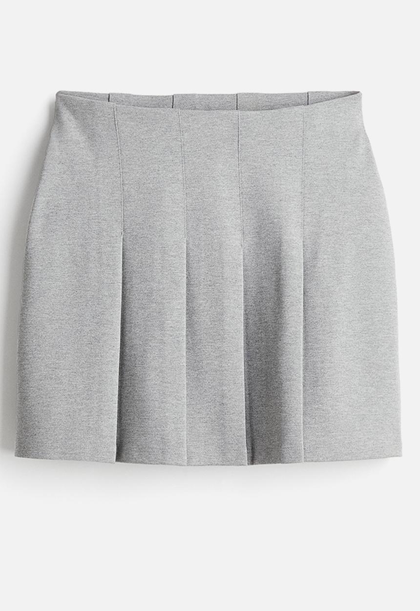 H&M - Pleated skirt - grey marl 