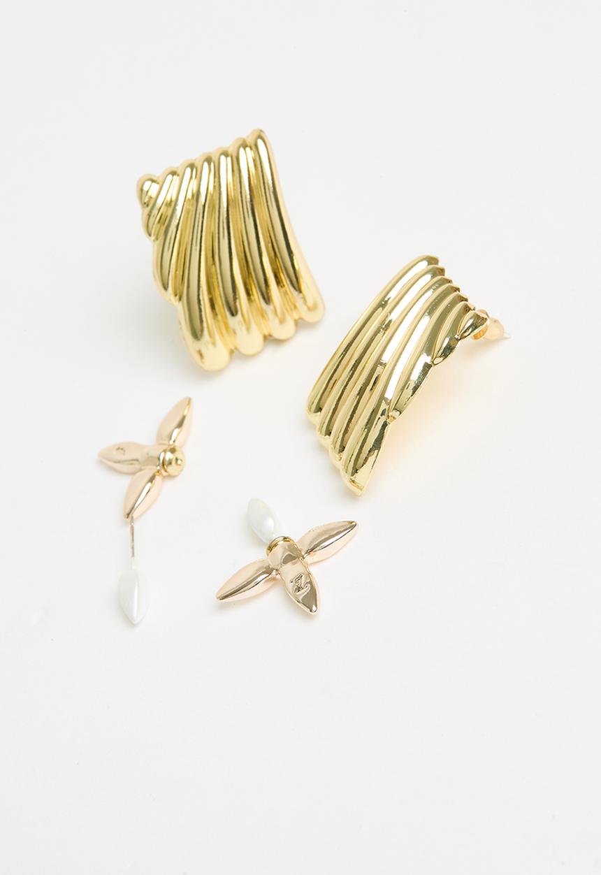 Superbalist - Monica earring pack-gold