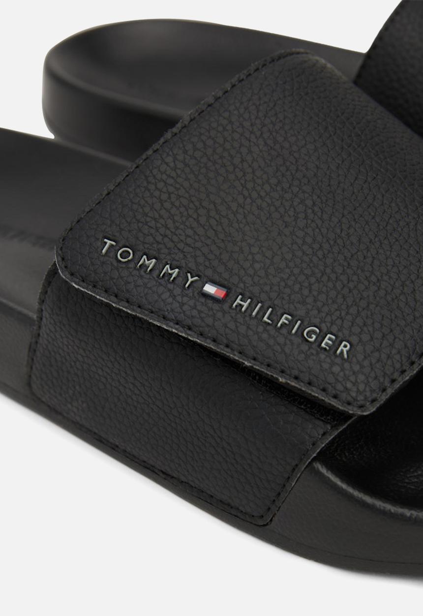 Tommy Hilfiger - Strappy Hilfiger Pool Slide - Black