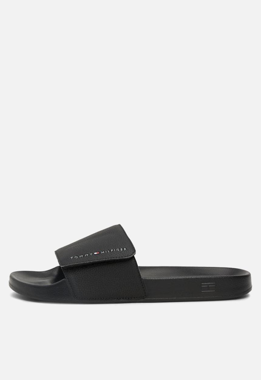 Tommy Hilfiger - Strappy Hilfiger Pool Slide - Black