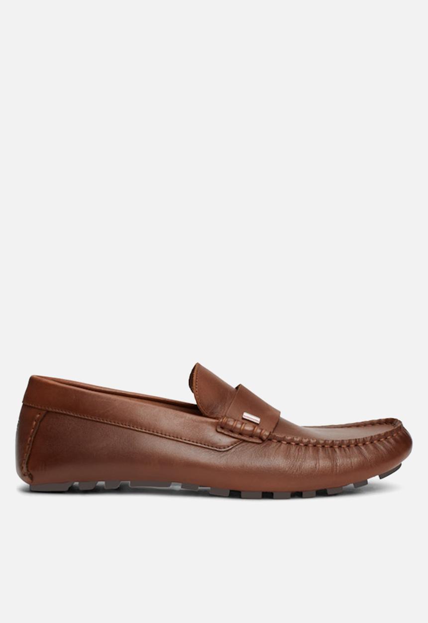 Tommy Hilfiger - Rwb Hilfiger Leather Driver - White Cognac