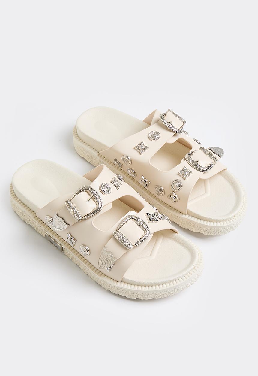 SISSY BOY - Buckle slide - Off White