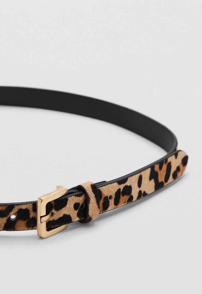 MANGO - Belt leo - medium brown