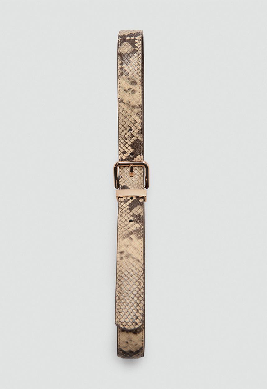 MANGO - Belt lamina - light beige