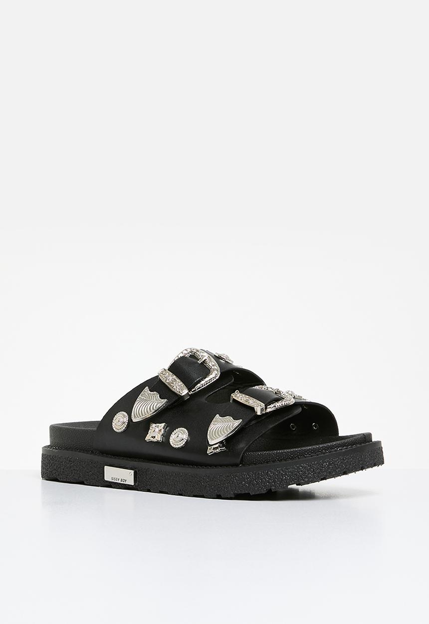SISSY BOY - Buckle Slide - Black