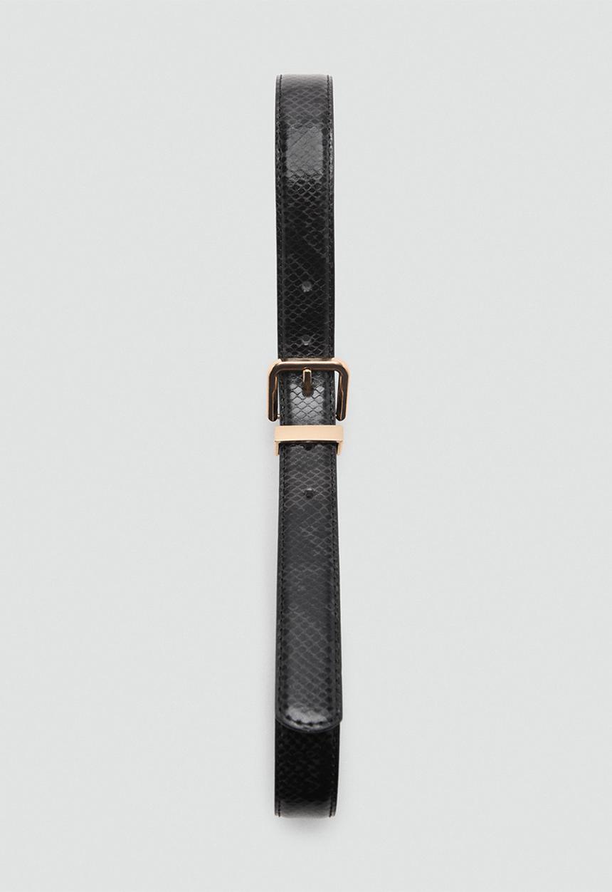 MANGO - Belt lamina - black