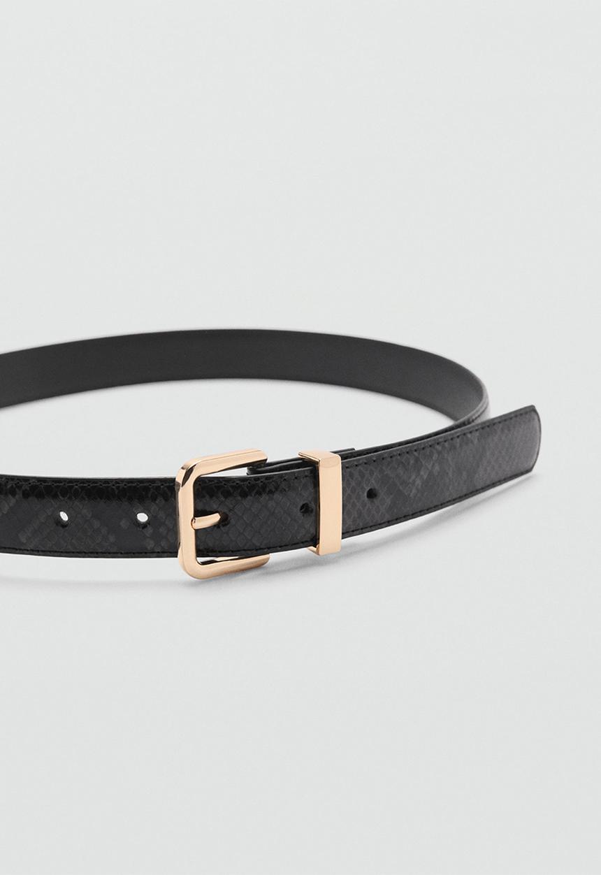 MANGO - Belt lamina - black