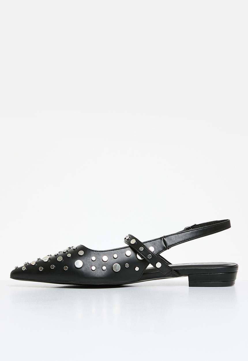 SISSY BOY - Stud slingback flat - Black