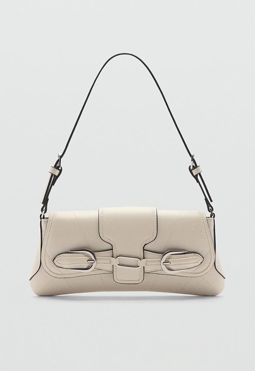 MANGO - Shoulder bag valentin - natural