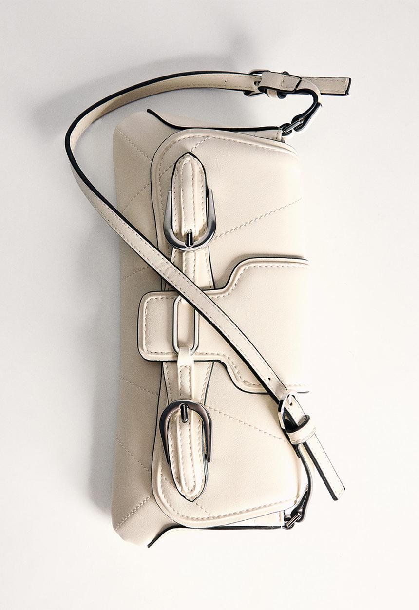 MANGO - Shoulder bag valentin - natural