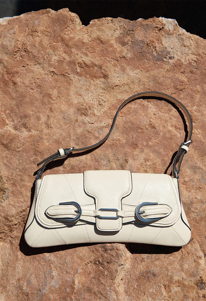 MANGO - Shoulder bag valentin - natural