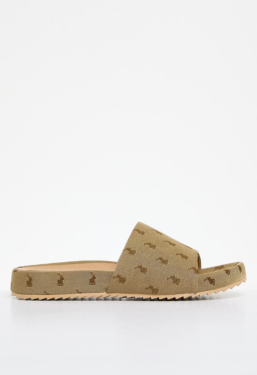 POLO - Jacquard pony pool slide - stone