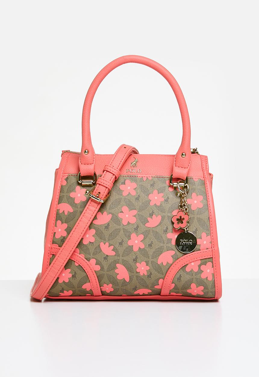 POLO - Meadow small shopper crossbody bag-coral