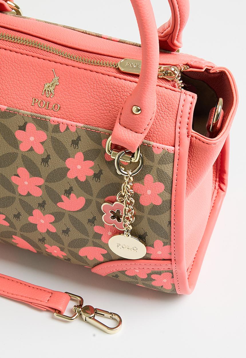 POLO - Meadow small shopper crossbody bag-coral