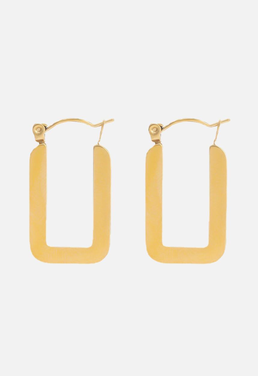 Zoe on Trend - Long hoop earring - gold