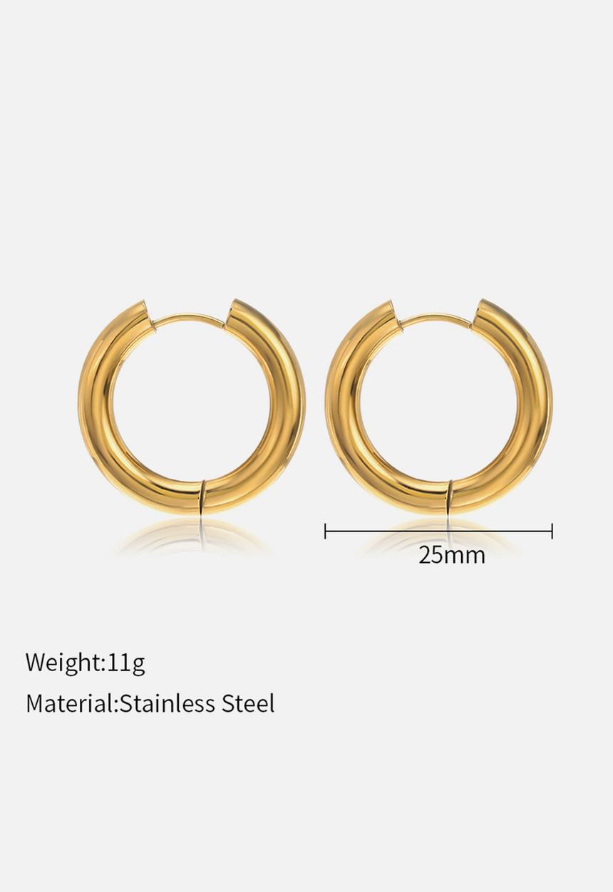 Zoe on Trend - Hinged hoop earring - gold