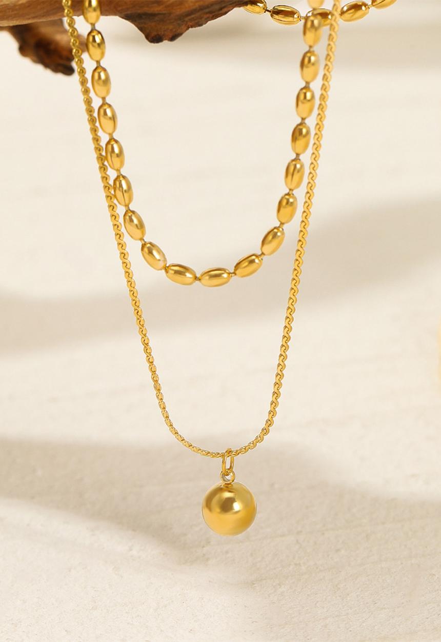Zoe on Trend - Double-strand bead necklace - gold