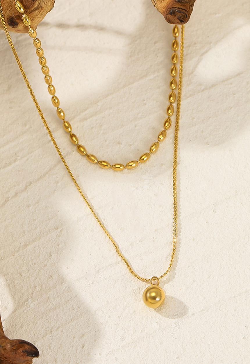 Zoe on Trend - Double-strand bead necklace - gold