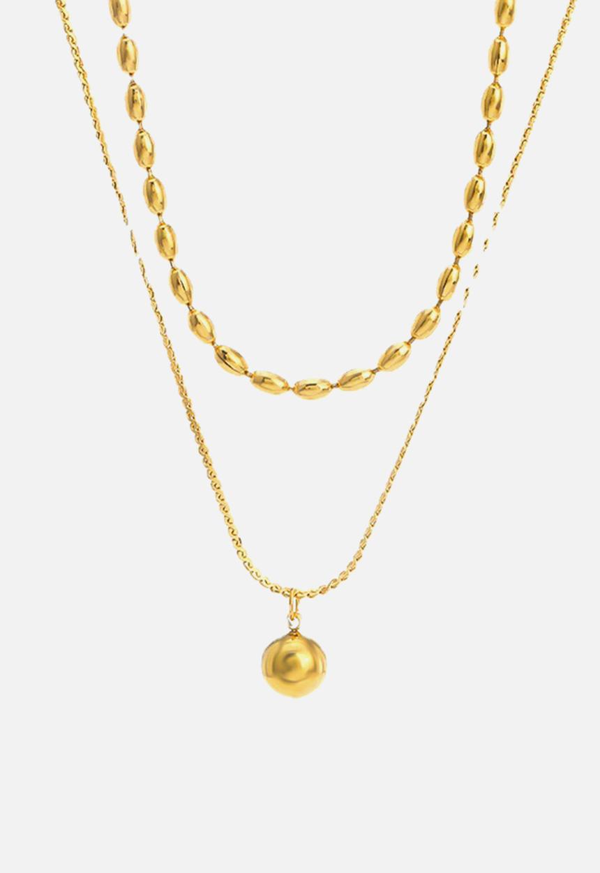 Zoe on Trend - Double-strand bead necklace - gold