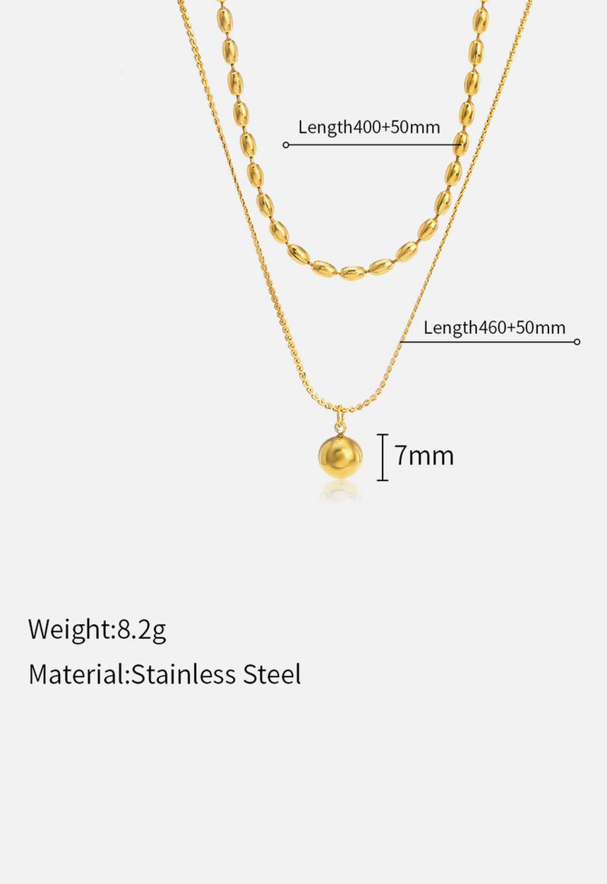 Zoe on Trend - Double-strand bead necklace - gold