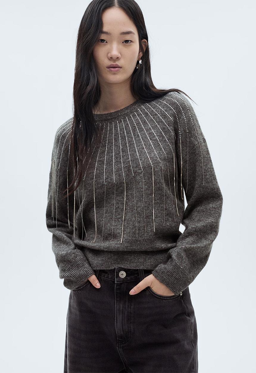 MANGO - Sweater Escandal - Grey  