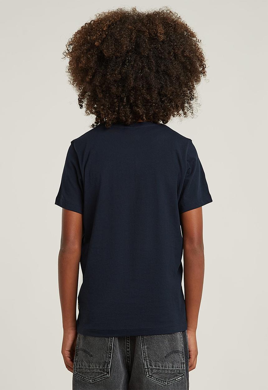 G-STAR - T-Shirt Short Sleeve Regular Logo-Navy