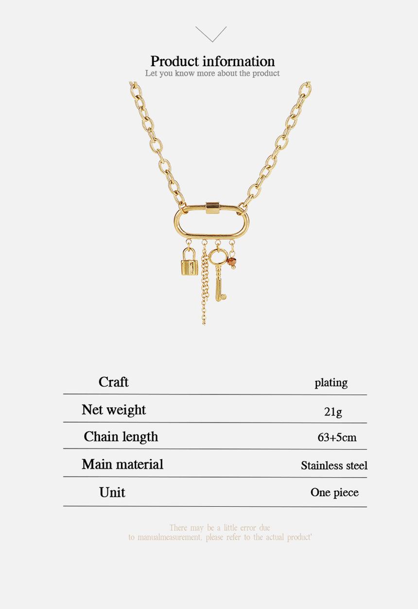 Zoe on Trend - Designer carabiner necklace - gold