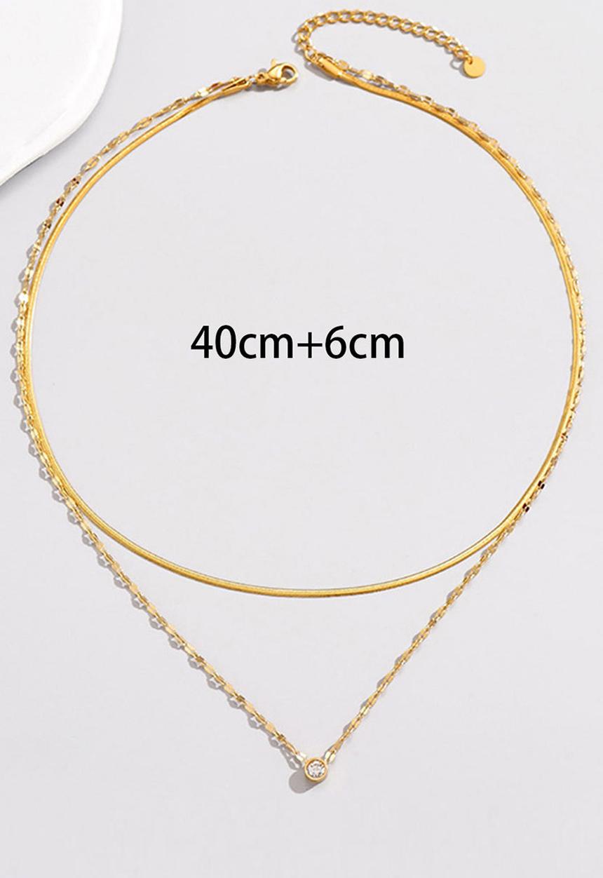 Zoe on Trend - Double-strand solitaire necklace - gold