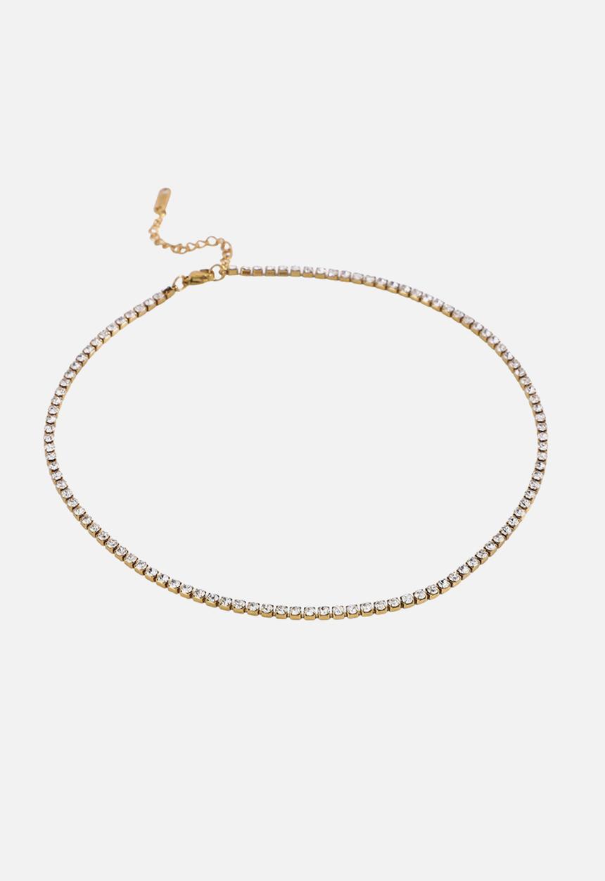 Zoe on Trend - Tennis necklace  - gold