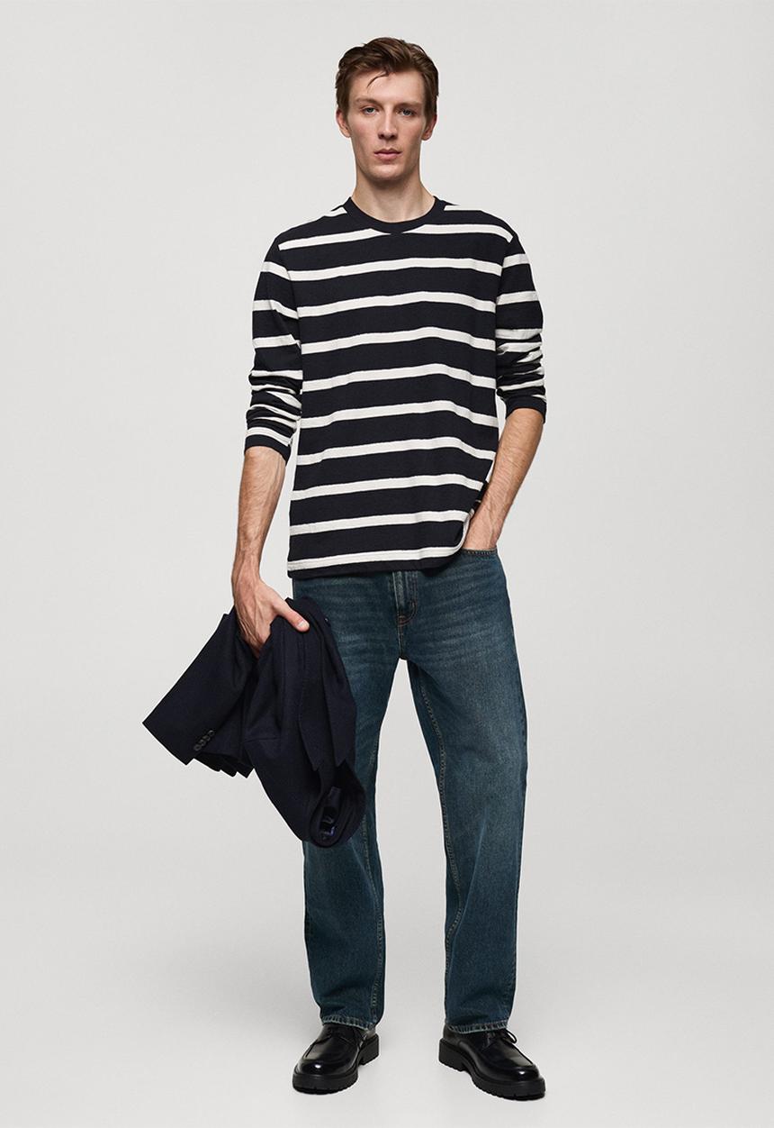 MANGO - T-shirt marino - navy