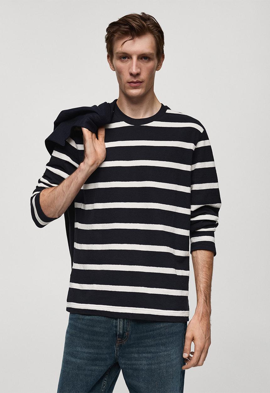 MANGO - T-shirt marino - navy