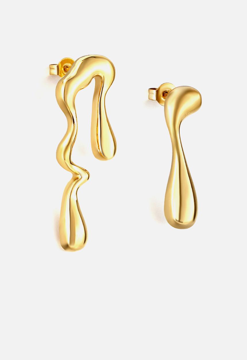 Zoe on Trend - Modern designer earring - gold
