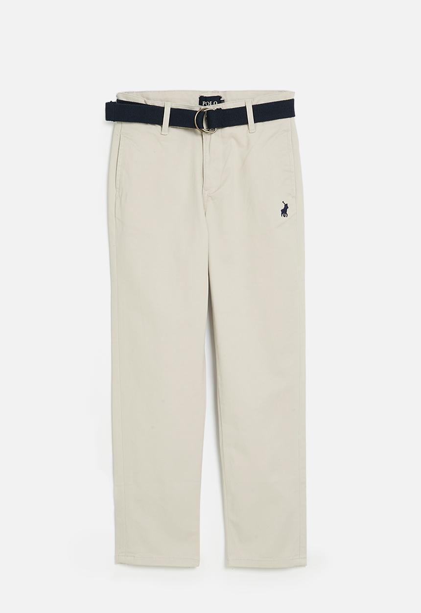 POLO - Boys adrian belted chino - stone