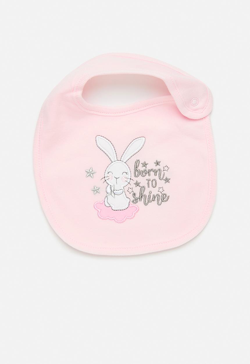 Pop Candy - 2 Pack bib - pink & white