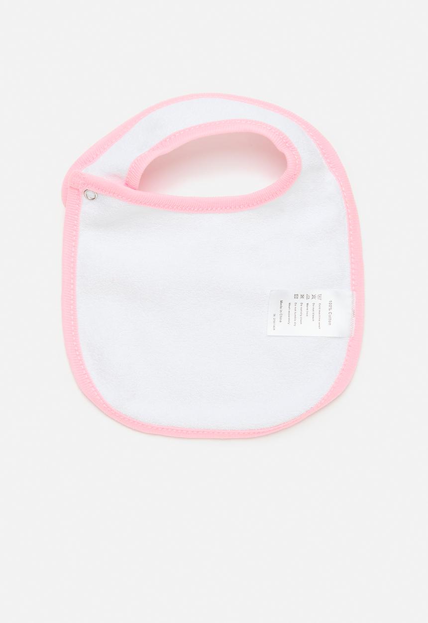 Pop Candy - 2 Pack bib - pink & white