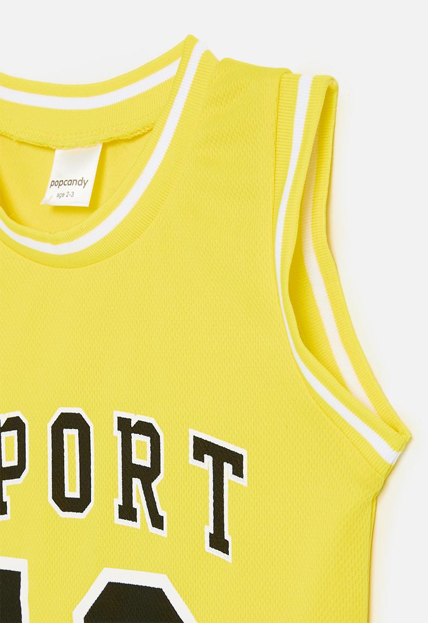 Pop Candy - Basketball tee - yellow
