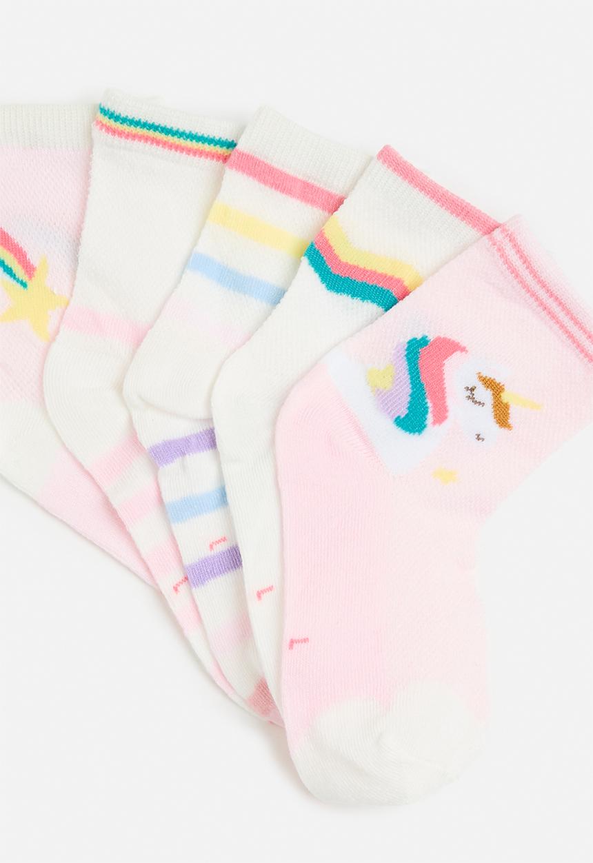 Pop Candy - 5 pack sock set-pink & white
