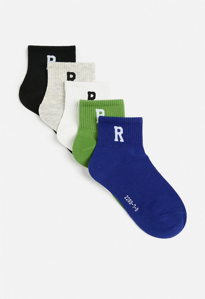 Pop Candy - 5 pack sock set-blue & white