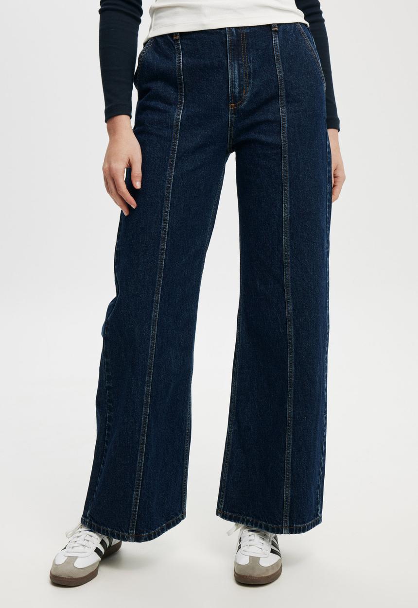 Cotton On - Seam Wide Jean - Rinse Blue