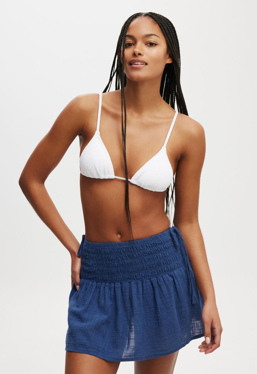 Cotton On - The Essential Beach Mini Skirt-Washed Indigo
