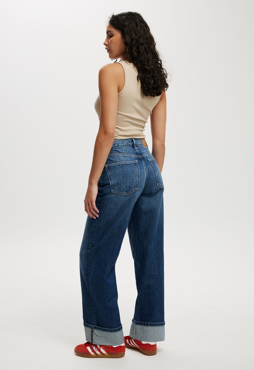 Cotton On - Loose Cuff Jean - Pure Blue