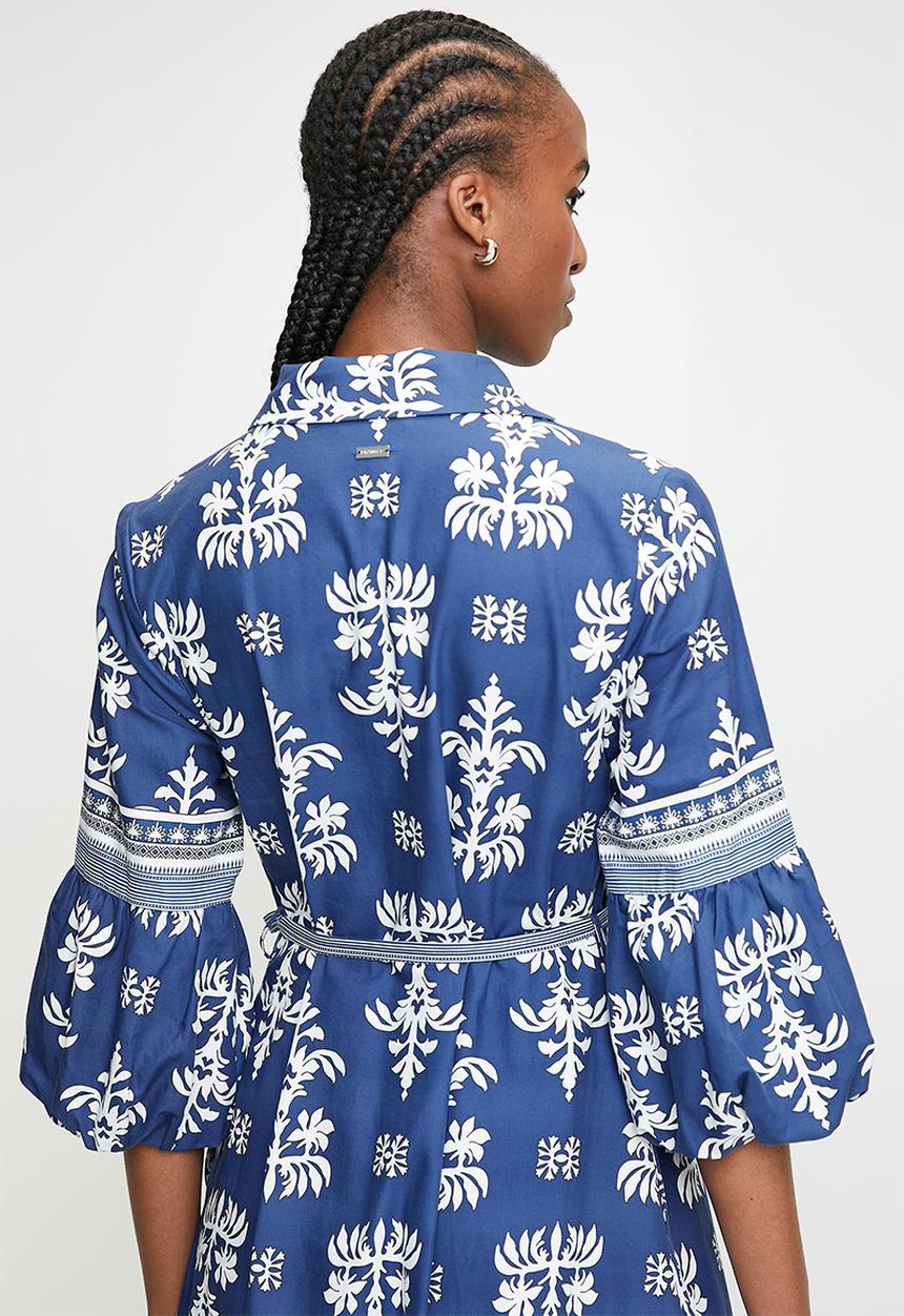 Pringle of Scotland - Pringle mya maxi tiered dress - blue