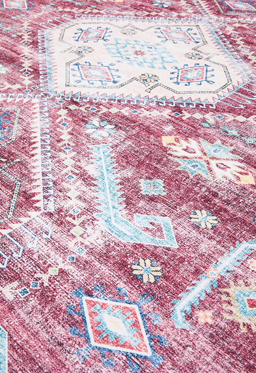 Sixth Floor - Ezra printed rug - Antique Ruby