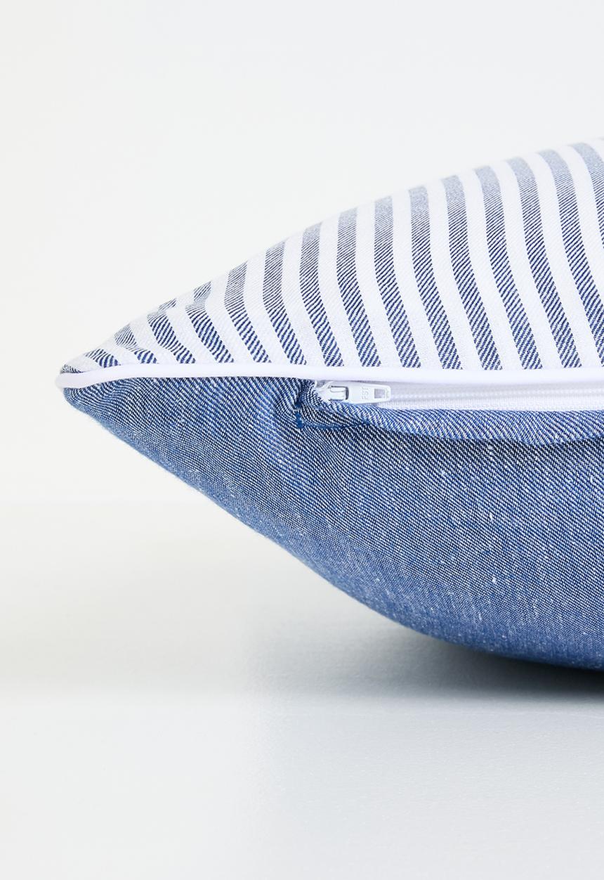 Sixth Floor - Stripe cushion cover - Navy