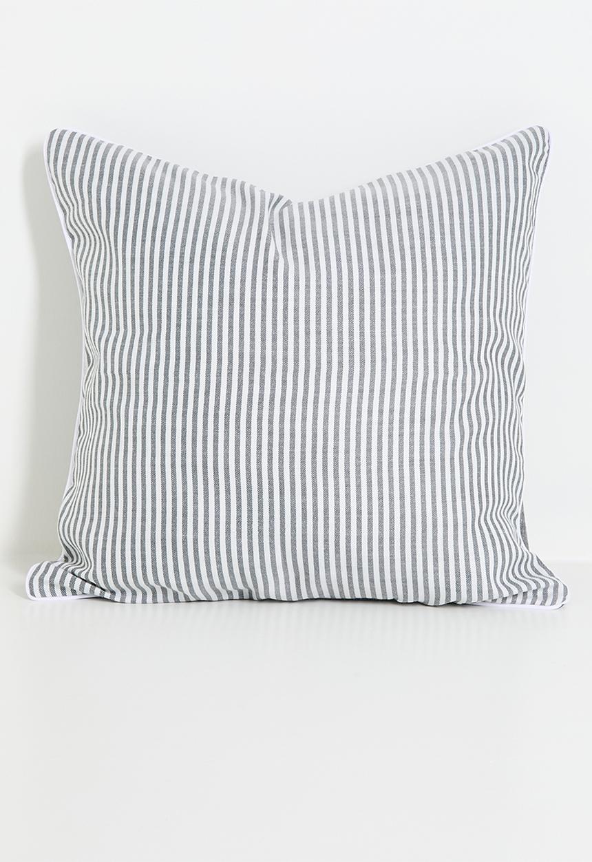 Sixth Floor - Stripe cushion cover - Black