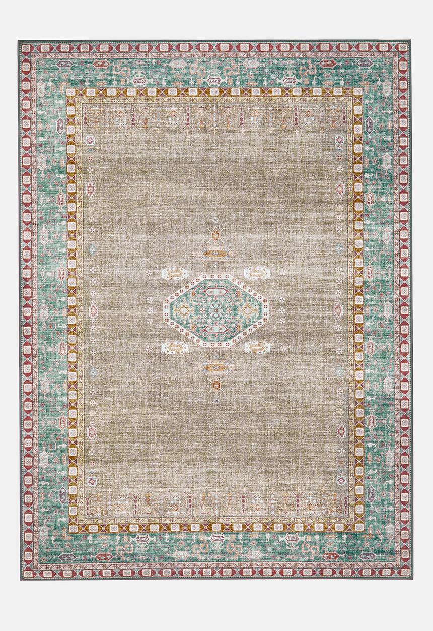 Ezra printed rug - Antique Chartreuse