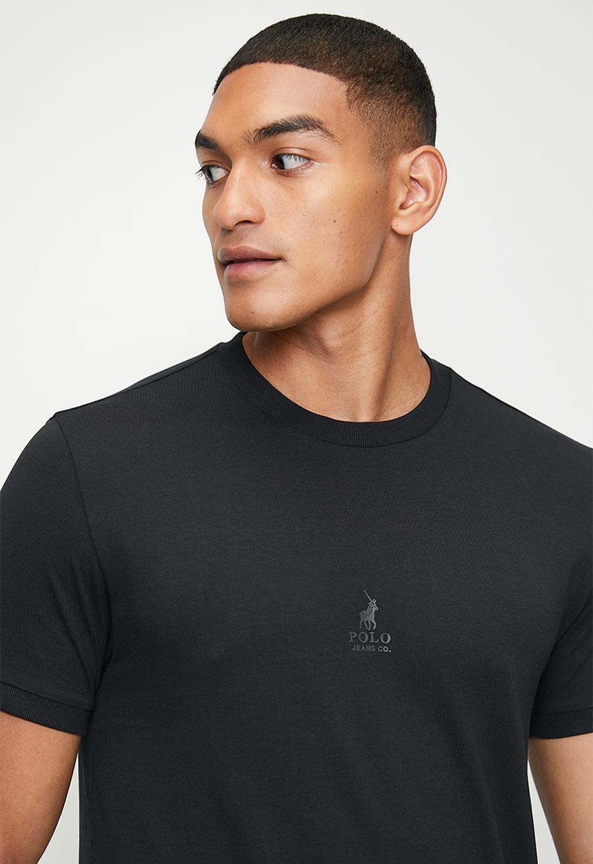 POLO - Thebe Pjc Cuffed Ss Tee - Black