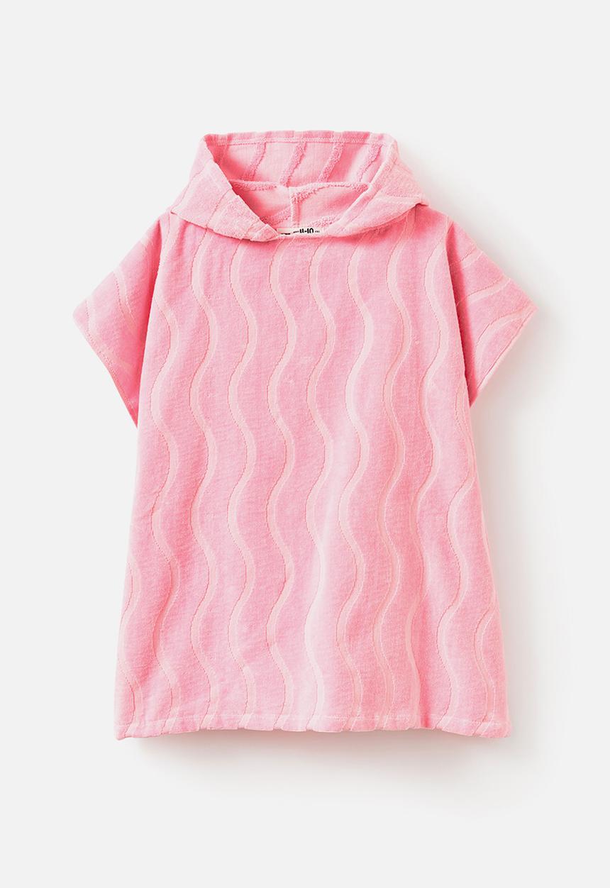 Cotton On - Kids hooded towel - blush pink/wavy unicorn